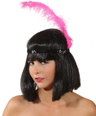 Charlestonband mit Feder 20er Jahre Haarschmuck Kopfschmuck Fasching