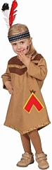 Indianer Mädchen Kleid Squaw Kinderkostüm Fasching