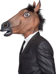 Pferd Pferdemaske weiß oder braun Schimmel Tiermaske
