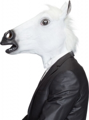 Pferd Pferdemaske weiß oder braun Schimmel Tiermaske