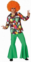 Hemd Blumenwiese Hippiehemd Herrenhemd 70er Jahre Party Fasching