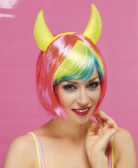 Festival Neon Artikel Teufelshörner Raver pink grün gelb oder orange