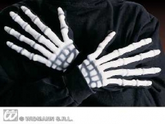 Skelett Handschuhe mit Applikation Karneval Halloween