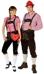 Kniebundlederhose Trachtenhose Heidi schwarz Oktoberfest Karneva