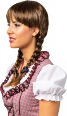 Zopfperücke Lena Oktoberfest wilder Westen Cowgirl geflochtene Zöpfe