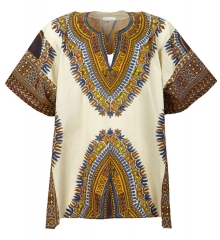 Afrikanisches Batikhemd Partyhemd Hippiehemd