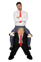 Amerika Huckepack Kostüm Carry me Mann auf Trump