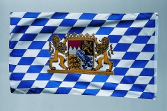 Bayern Fahne Banner mit Wappen Oktoberfest Freistaat Bayern
