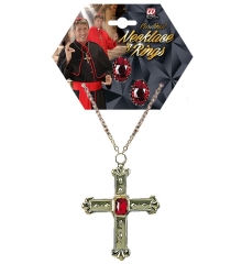Bischof Kardinal König Schmuck-Set Bischofsring Kreuzkette