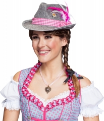 Damen Trachtenhut mit Federn u. Edelweiß Bayrisches Volksfest