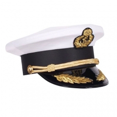 De Luxe Kapitänsmütze Admiral Offizier Uniformsmütze Kreuzfahrtkapitän
