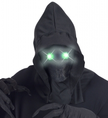 Gesichtslose Horror Maske mit leuchtenden Augen Halloween Horror Mask schwarz Vollkopf