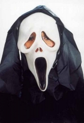 Ghost Sream Geistermaske mit Haube Cosplay Halloweenmaske