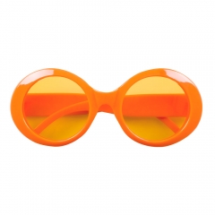 Große Brille Jackie Partybrille orange Mottoparty Festival