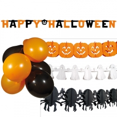 Halloween Dekoration Halloweenparty Kürbis Spinnen Gespenster