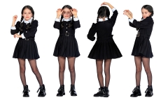 Halloween Film Kleid Kostüm mit Gürtel Friday Kinder Gr. 116, 128, 140, 152, 164