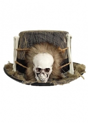 Steampunk Hut Bonecollector Voodoo Totenschädel 3D Halloween