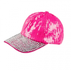 Kappe Mütze Bling Bling rosa/pink Festival Party Reality Partymütze