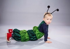 Kleine Raupe Raupenkostüm Kinder Overall mit Fühlern