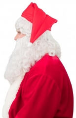 Nikolaus Weihnachtsmann Bart Mütze mit Haaren und Bart