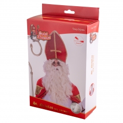 Nikolaus Weihnachtsmann Perücke u. Bart Sankt Nikolaus größenverstellbar