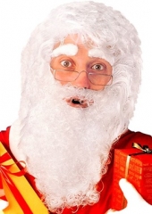Nikolausbart Nikolaus Weihnachtsmann Bart und Perücke Augenbrauen