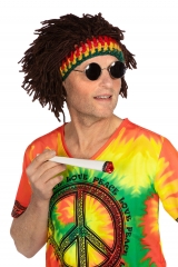 Perücke Hut Rasta mit Dreadlocks Reggae Dreadlocksperücke Festival
