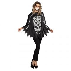 Skelettkostüm Skelett Poncho Day of the Dead Halloween Geister