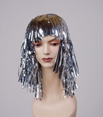 Space Spacewoman Galaxia Folienperücke mit silber Brille Roboter