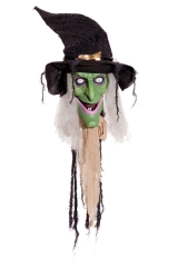 Sprechender Hexenkopf Hexe Halloweendekoration Halloweenfigur