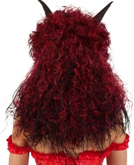 Teufel Teufelperücke mit Hörnern Luzifer Teufelsbraut