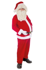 Weihnachtsmann komplett Nikolauskostüm Jacke Hose Mütze Gürtel Anzug Handschuhe