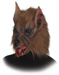 Werwolf Werwolfmaske Wolf Wolfsmaske Halloween weiß od. braun